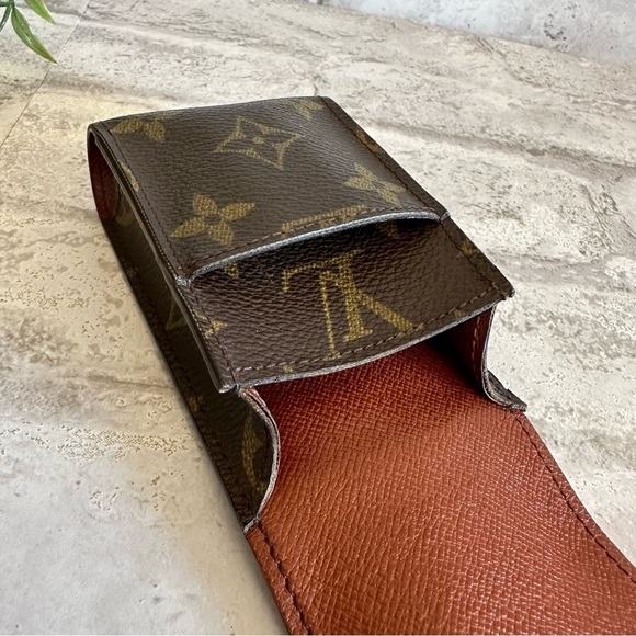 Lv Louis Vuitton monogram chap stick lipstick lip gloss tube carrying case pouch - Picture 5 of 7